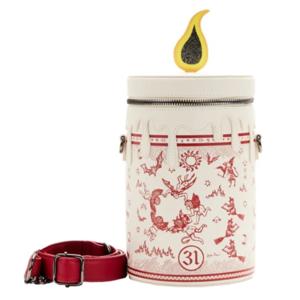 Loungefly Hocus Pocus Black‎ Flame Glow Candle Crossbody Bag